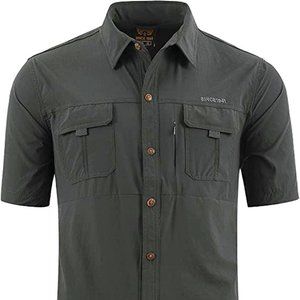 Short-Sleeve Button Down Shirt with Pockets (4XL) NWT
